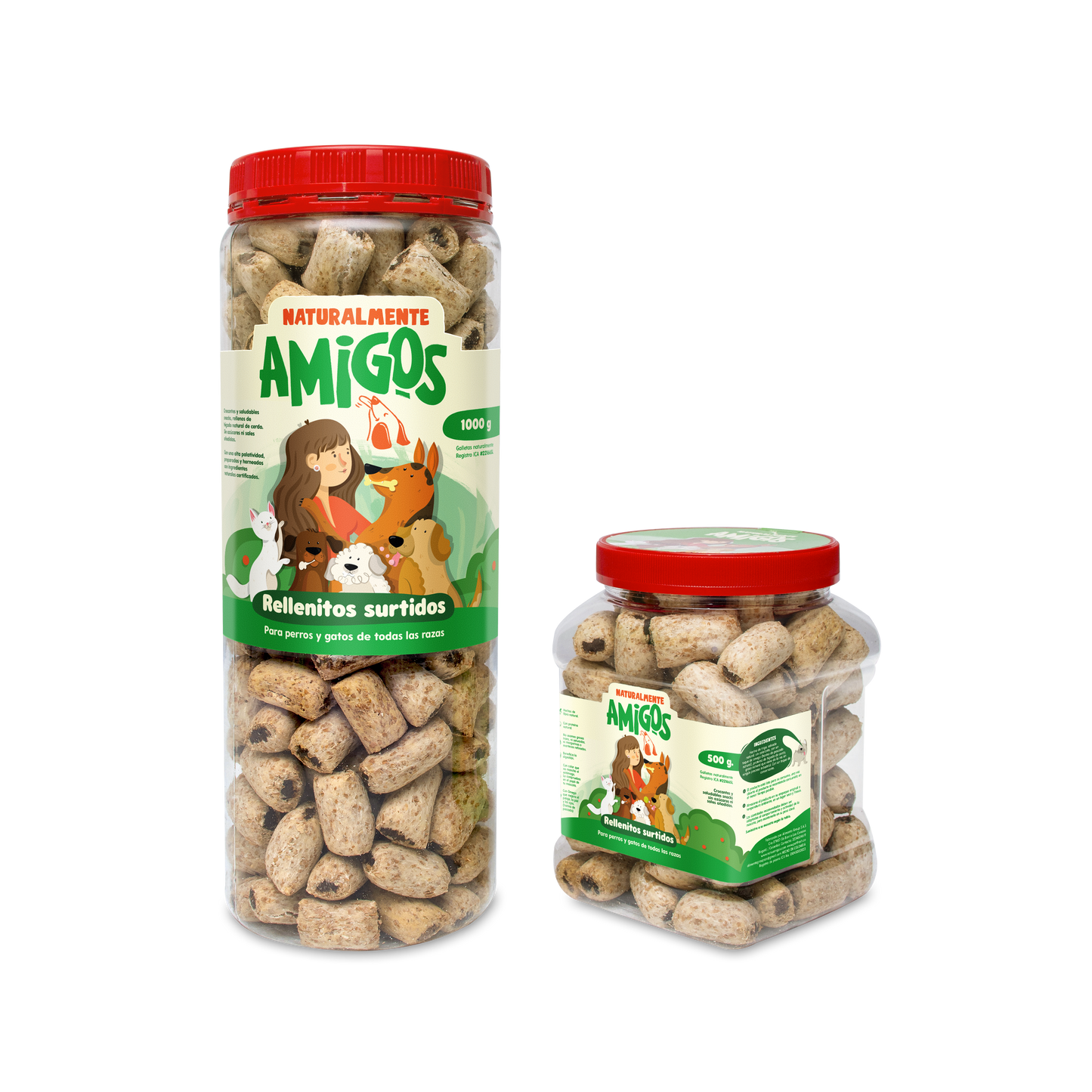 Rellenitos Naturales para Perros | Snack Surtido con Proteína y Fibra + Omega 3