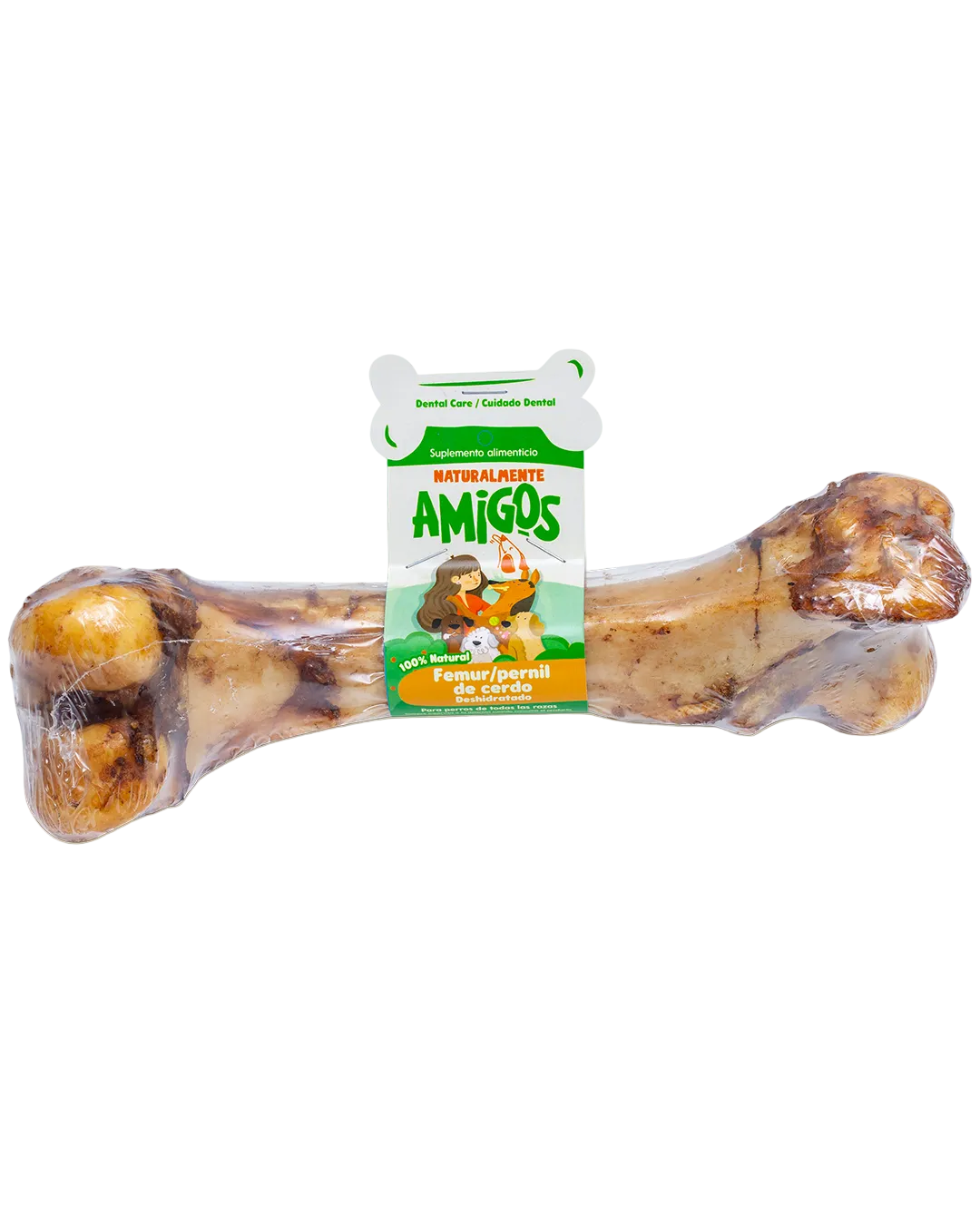 Hueso Fémur de Cerdo Natural y Deshidratado para Perros | Snack Largo y Nutritivo para Masticadores Expertos