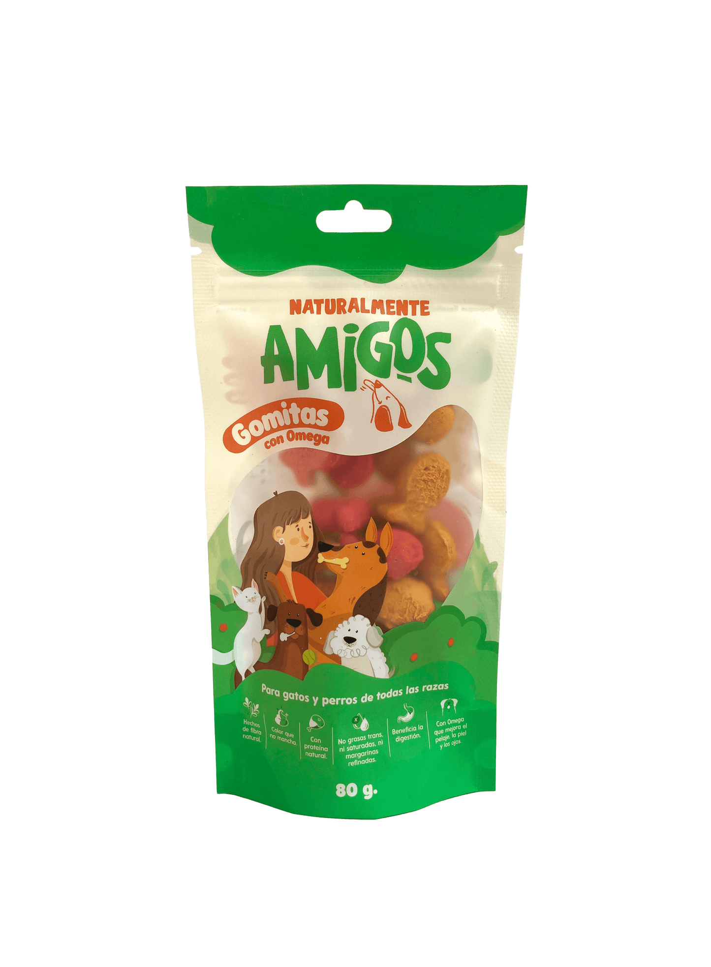 Gomitas Naturales para Perros y Gatos con Omega 3 y Proteína | Snack Saludable y Delicioso