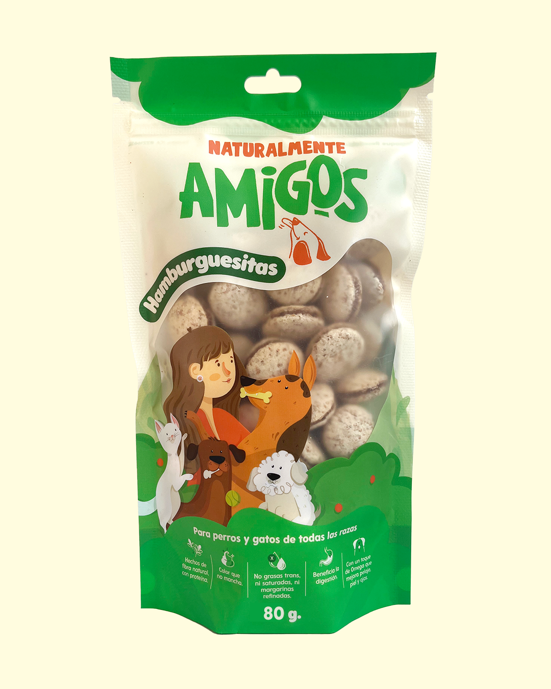 Hamburguestias Naturales para Perros | Snack con Proteína, Fibra y Omega 3