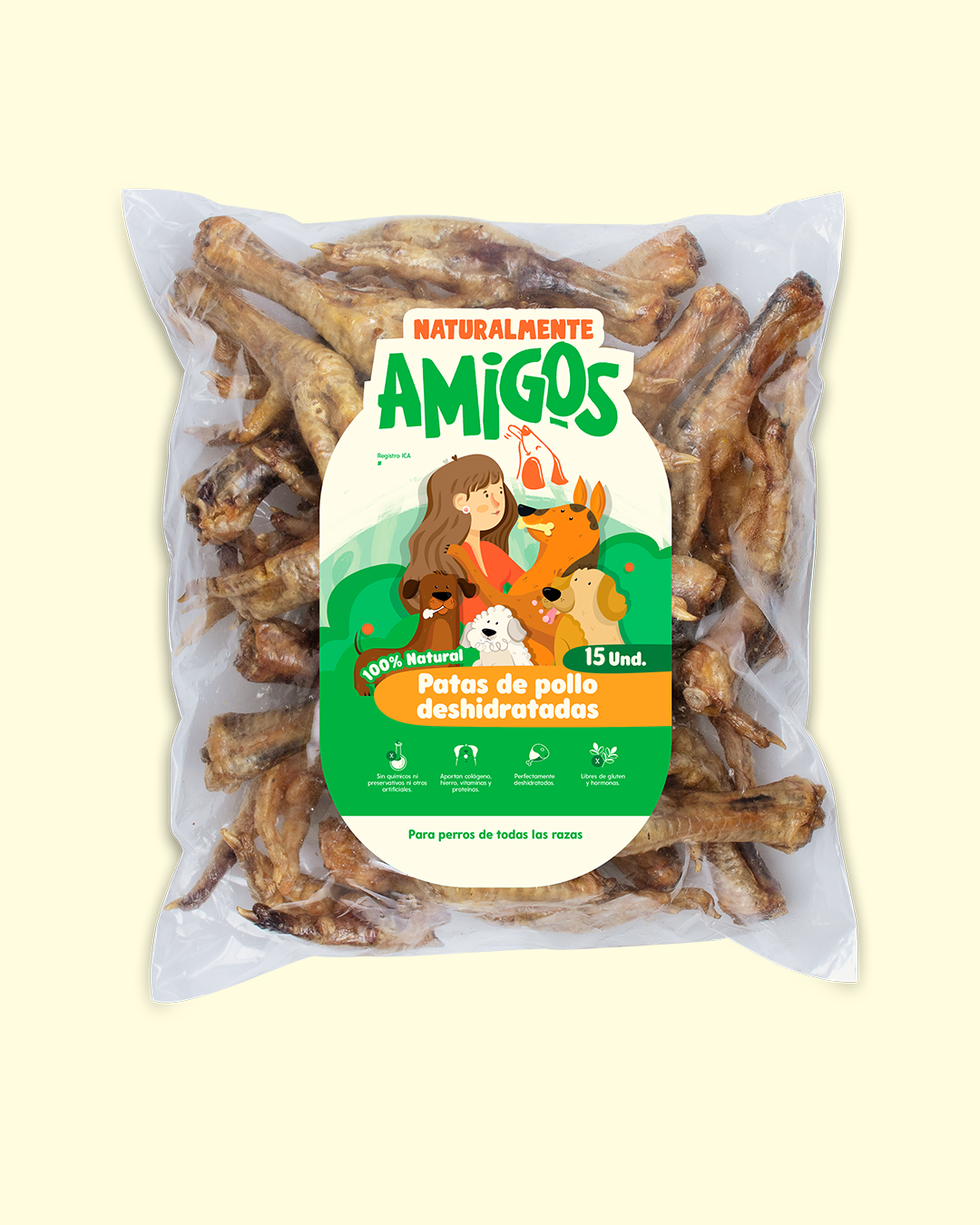 Patas de Pollo Deshidratadas para Perros | Snack Natural con Colágeno y Beneficios Dentales