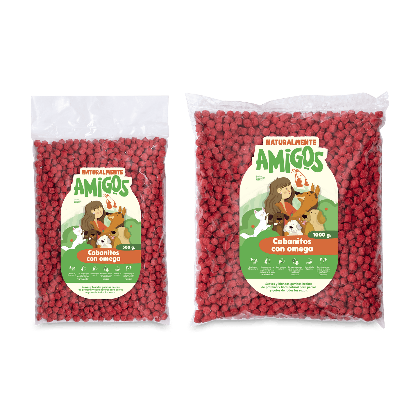 Cabanitos con Omega 3 y Proteína para Perros | Snack Natural para un Pelaje Brillante