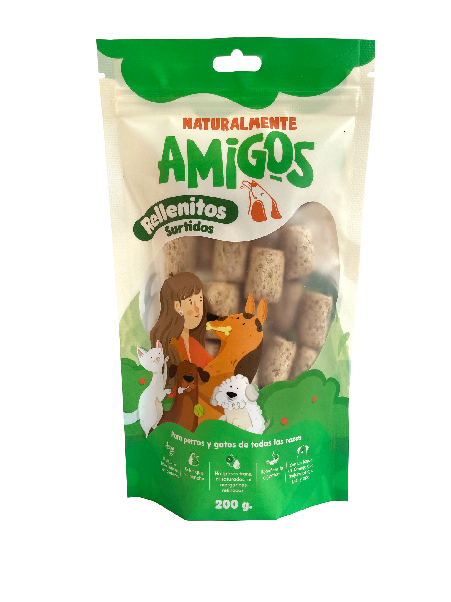 Rellenitos Naturales para Perros | Snack Surtido con Proteína y Fibra + Omega 3