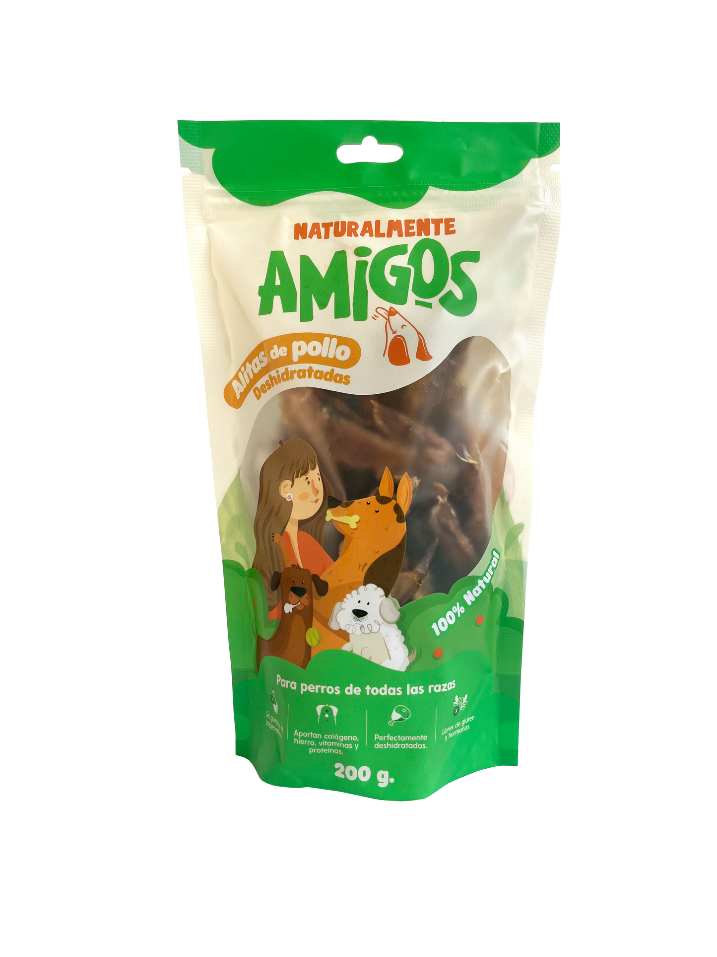 Alitas de Pollo Deshidratadas para Perros | Snack Natural con Colágeno y Limpieza Dental