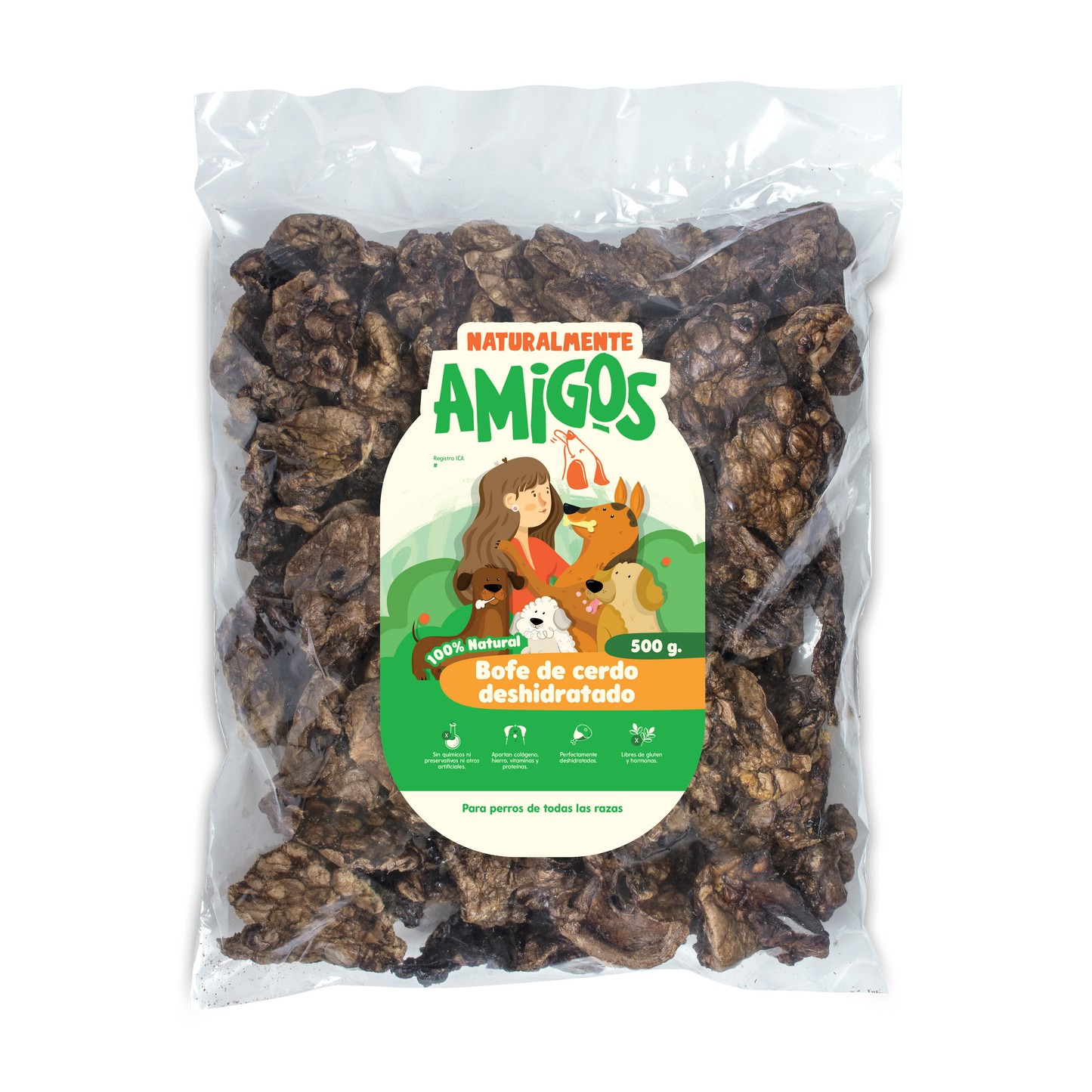 Bofe Deshidratado (Pulmón de Cerdo) para Perros | Snack de Proteína y Colágeno