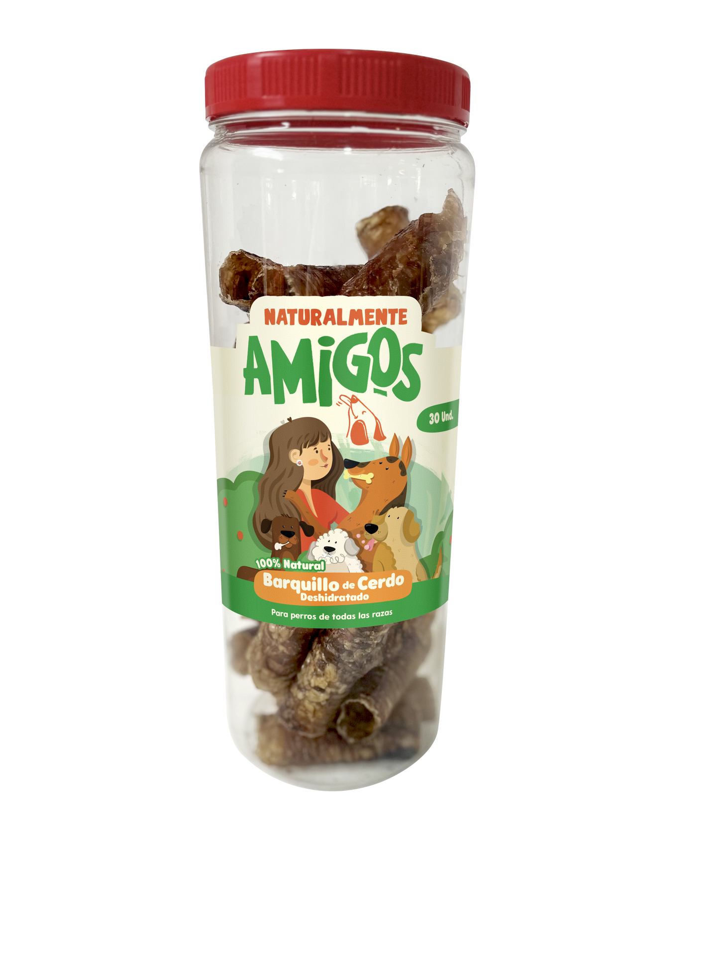 Barquillos de cerdo deshidratados para perros