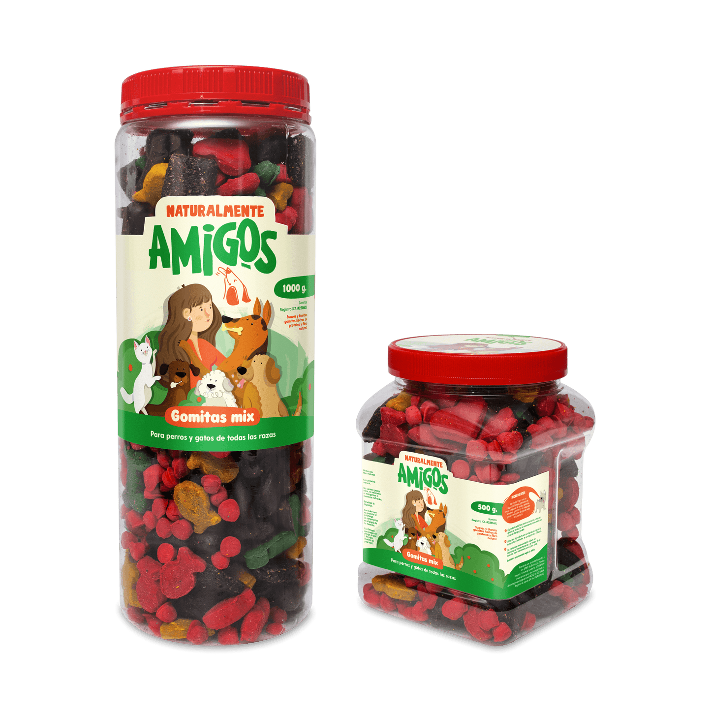 Gomitas Naturales para Perros y Gatos | Mix de Proteína y Fibra con Textura Suave