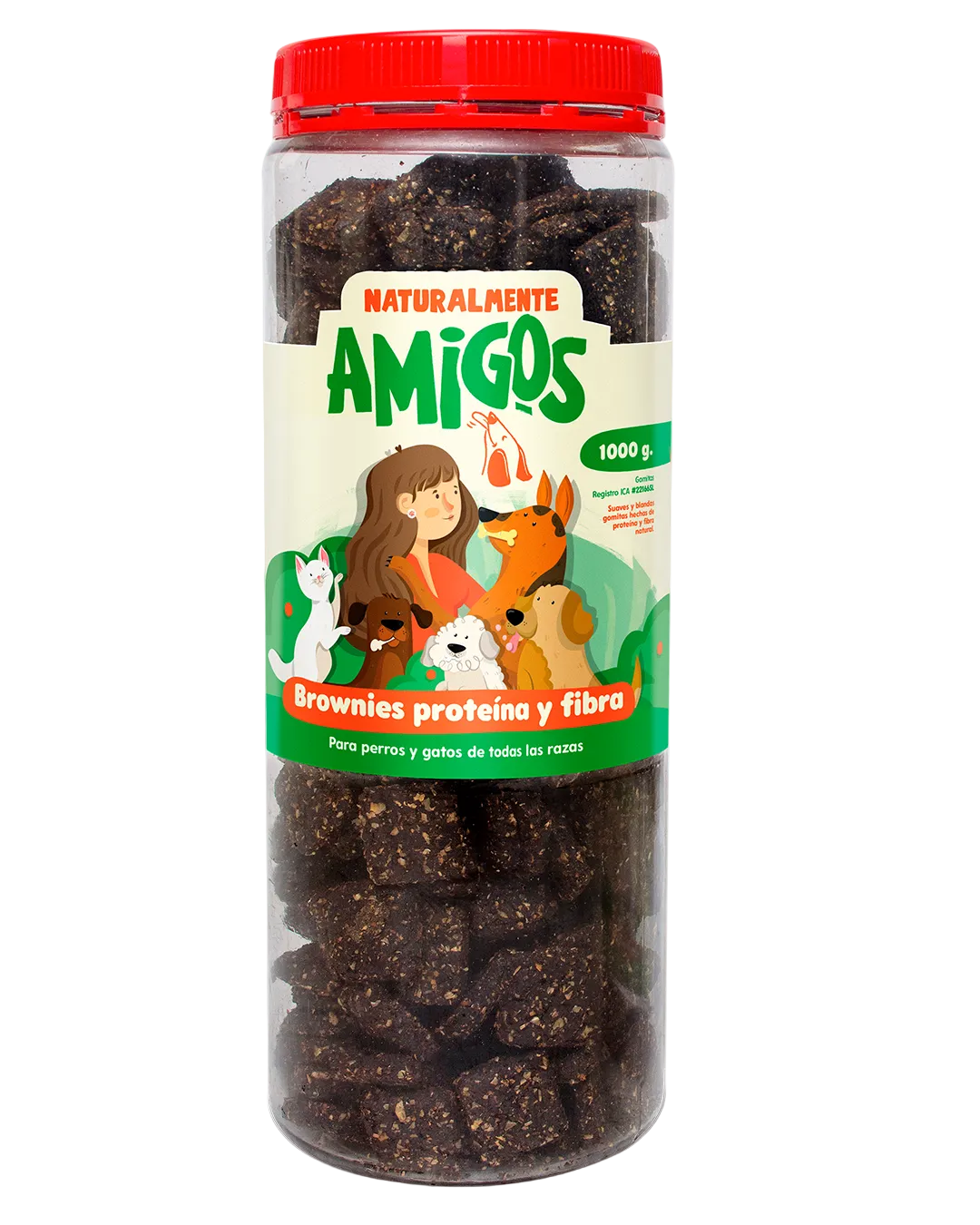 Brownies Blandos de Proteína y Fibra para Perros | Snack Natural de Carne de Res