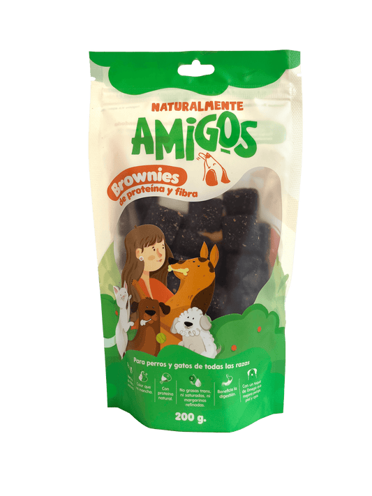Brownies Blandos de Proteína y Fibra para Perros | Snack Natural de Carne de Res