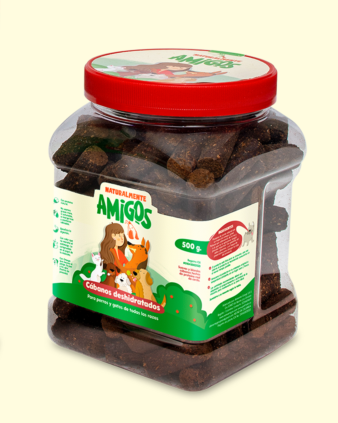 Cabanos Deshidratados de Cerdo para Perros | Snack Natural con Proteína de Alta Calidad