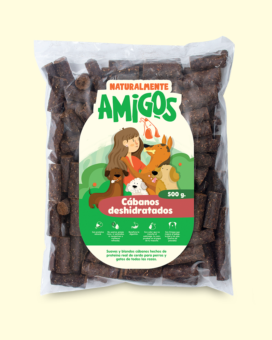 Cabanos Deshidratados de Cerdo para Perros | Snack Natural con Proteína de Alta Calidad