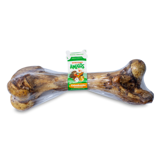 Hueso Calambombo GRANDE de Res Natural | Snack Deshidratado para Masticadores Expertos