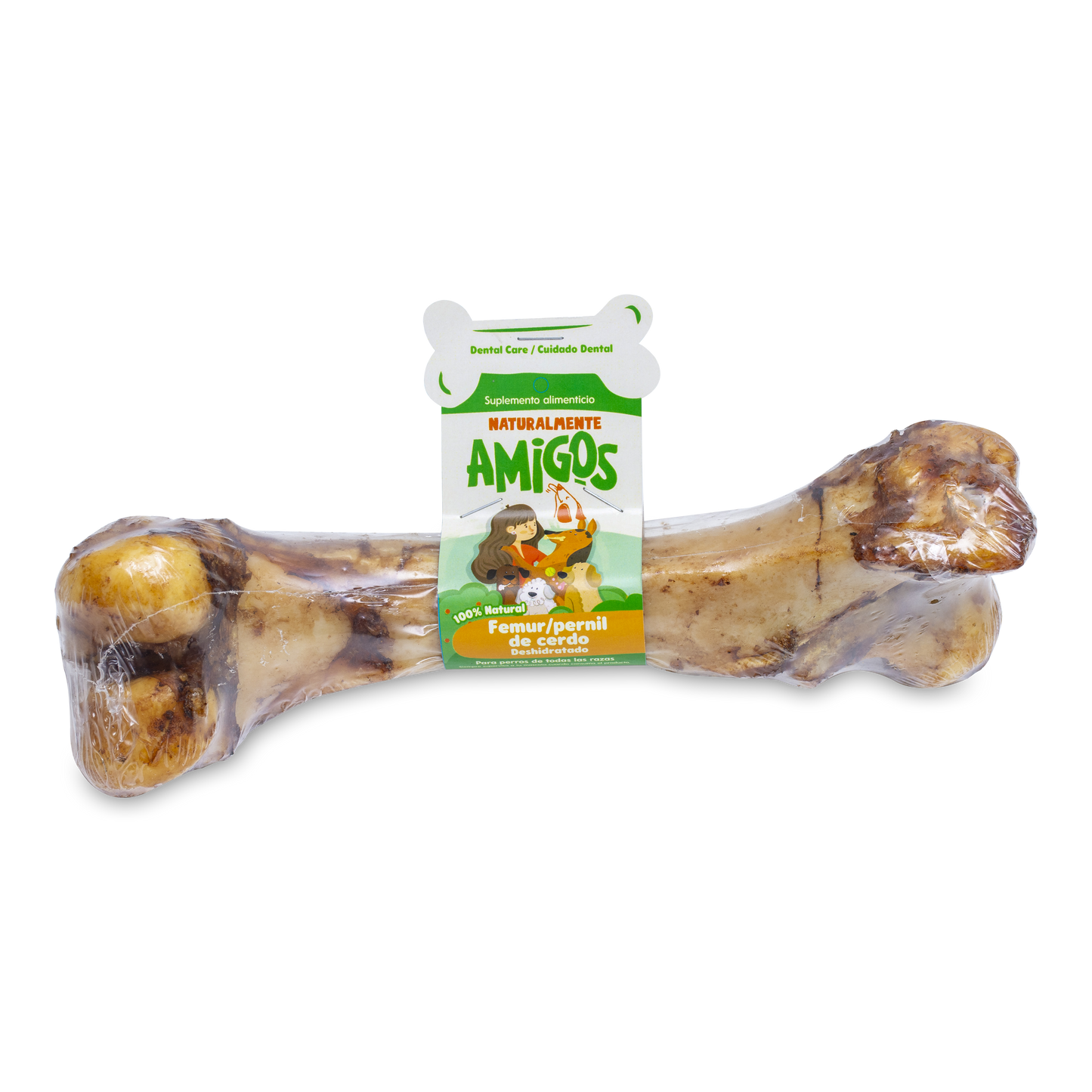 Hueso Fémur de Cerdo Natural y Deshidratado para Perros | Snack Largo y Nutritivo para Masticadores Expertos