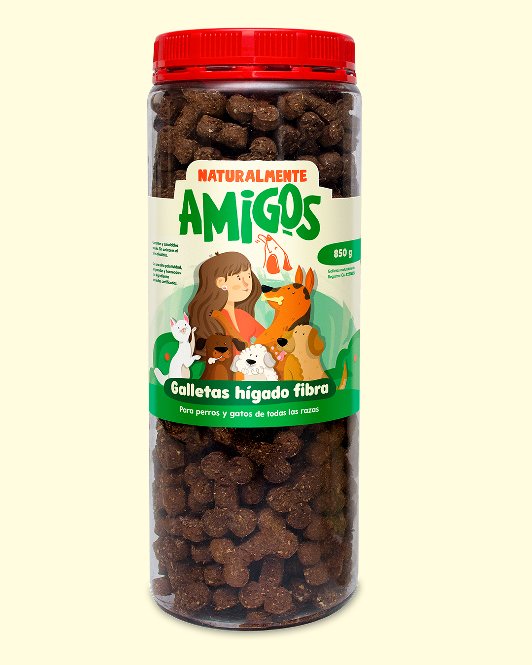 Galletas Naturales de Hígado y Fibra con Omega para Perros