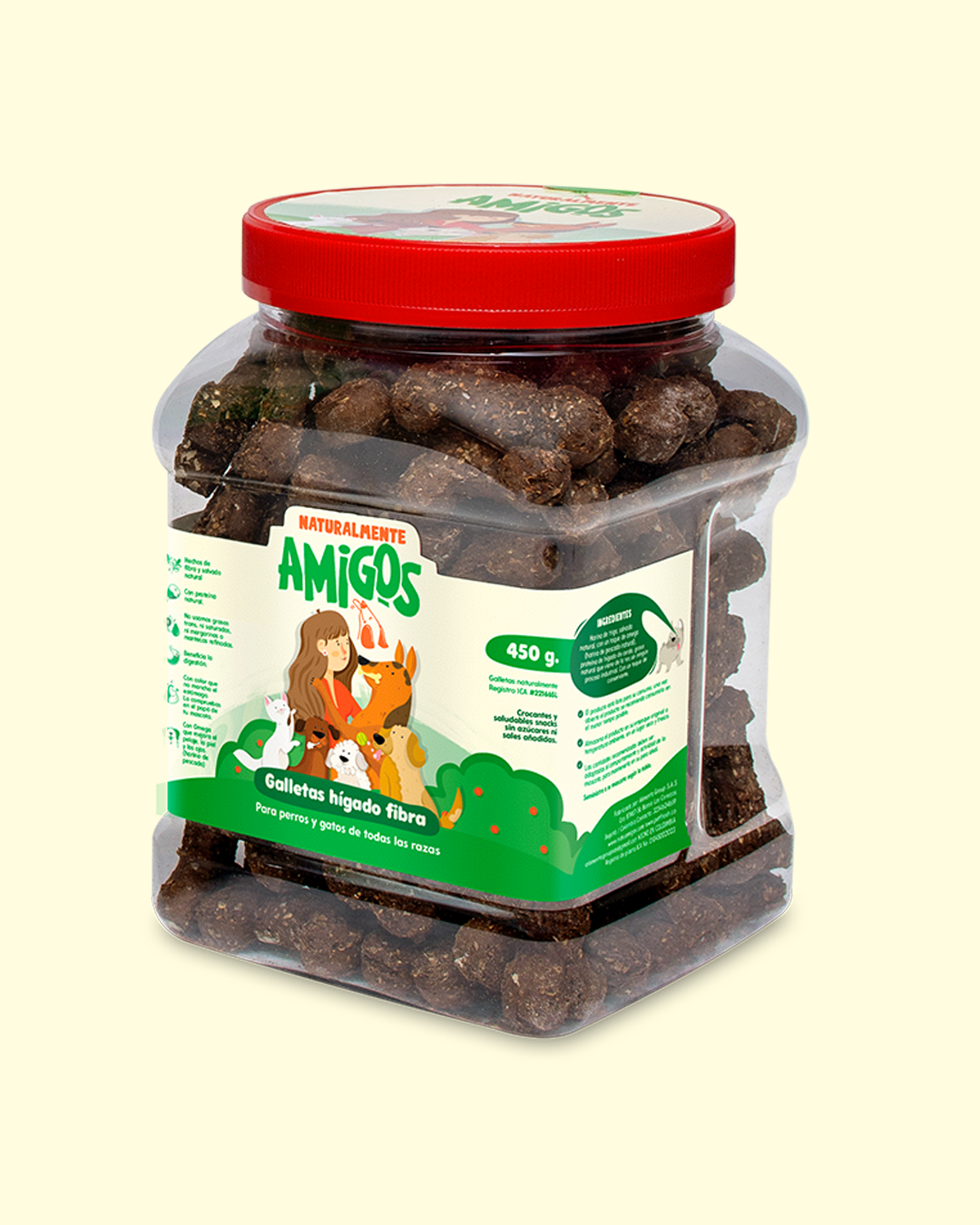 Galletas Naturales de Hígado y Fibra con Omega para Perros