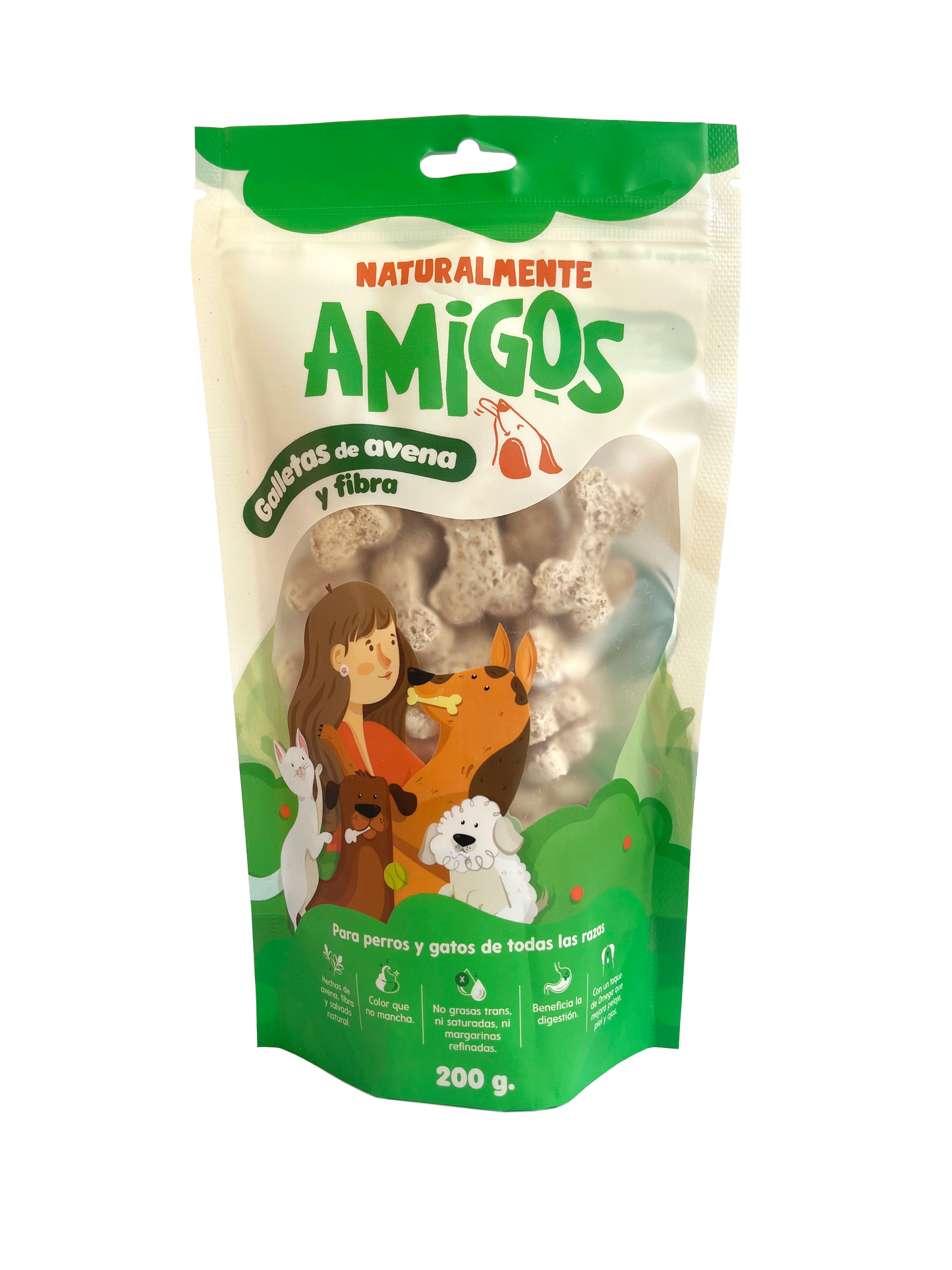 Galletas Naturales de Avena y Fibra para Perros | Snack con Omega 3