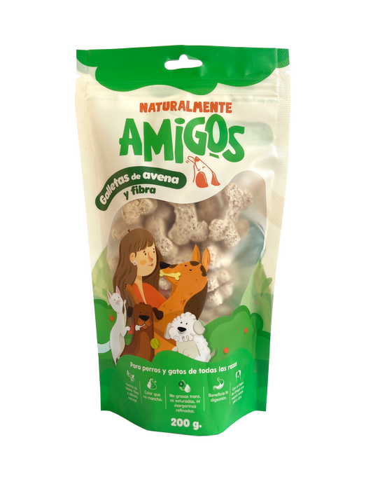 Galletas Naturales de Avena y Fibra para Perros | Snack con Omega 3