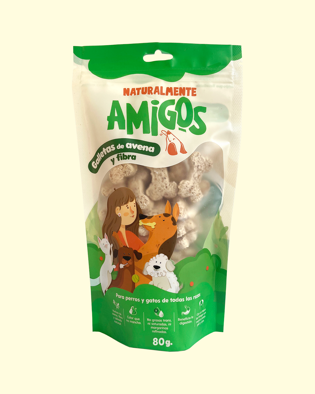 Galletas Naturales de Avena y Fibra para Perros | Snack con Omega 3