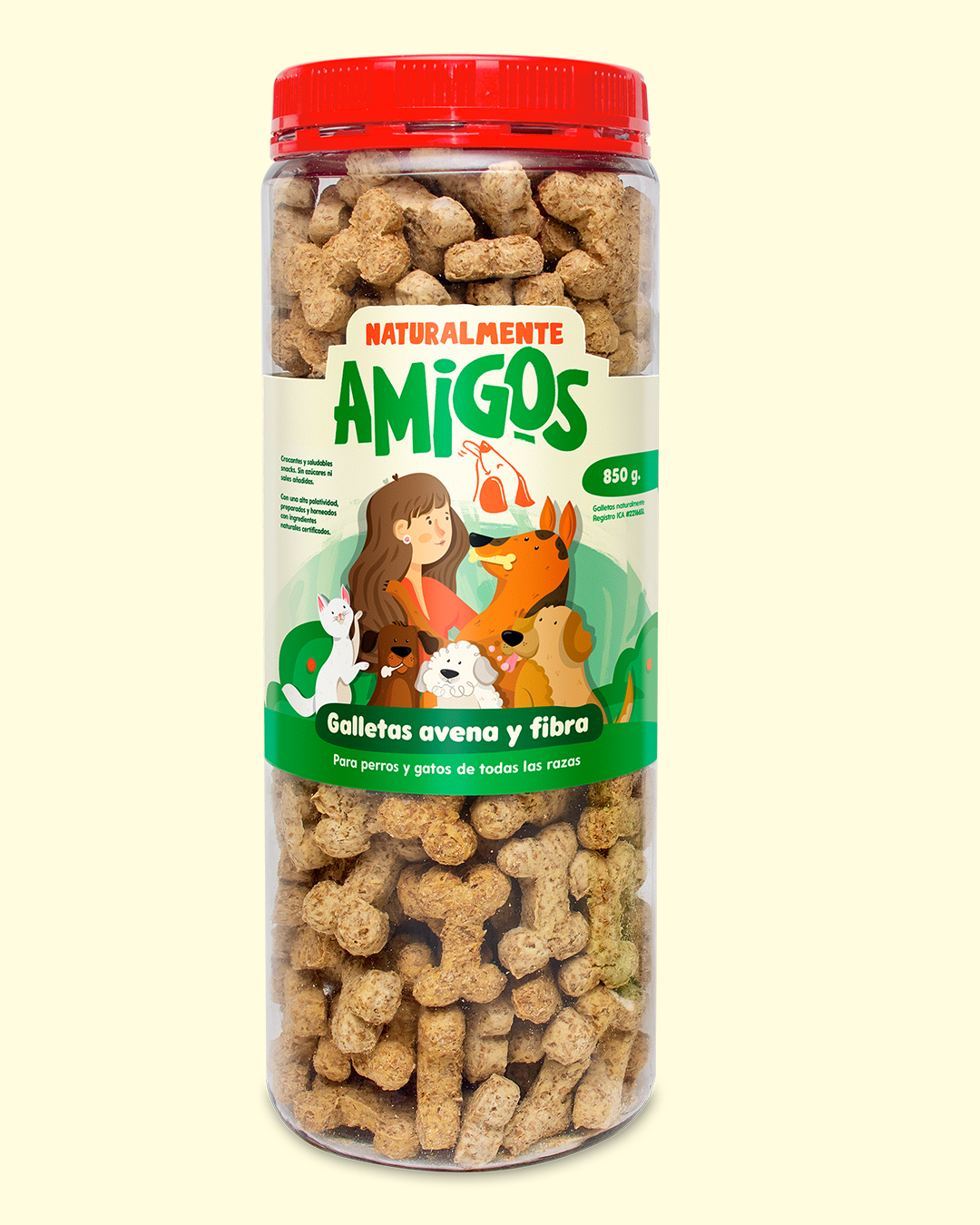 Galletas Naturales de Avena y Fibra para Perros | Snack con Omega 3