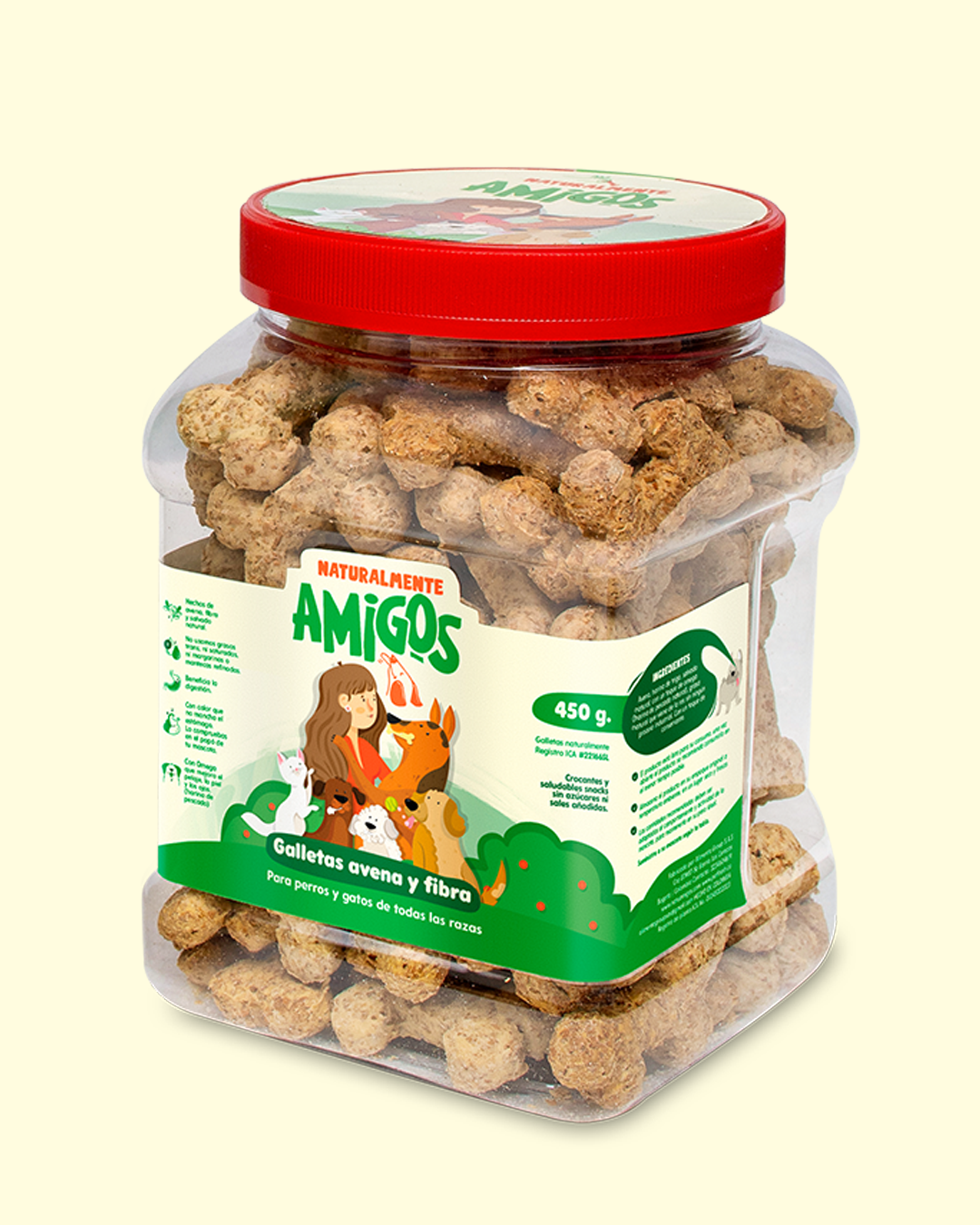 Galletas Naturales de Avena y Fibra para Perros | Snack con Omega 3
