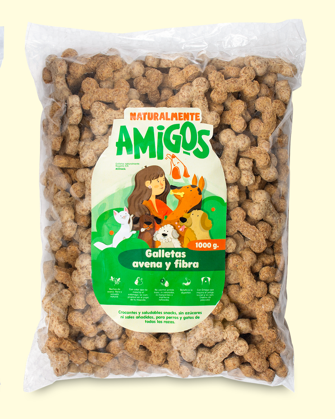 Galletas Naturales de Avena y Fibra para Perros | Snack con Omega 3