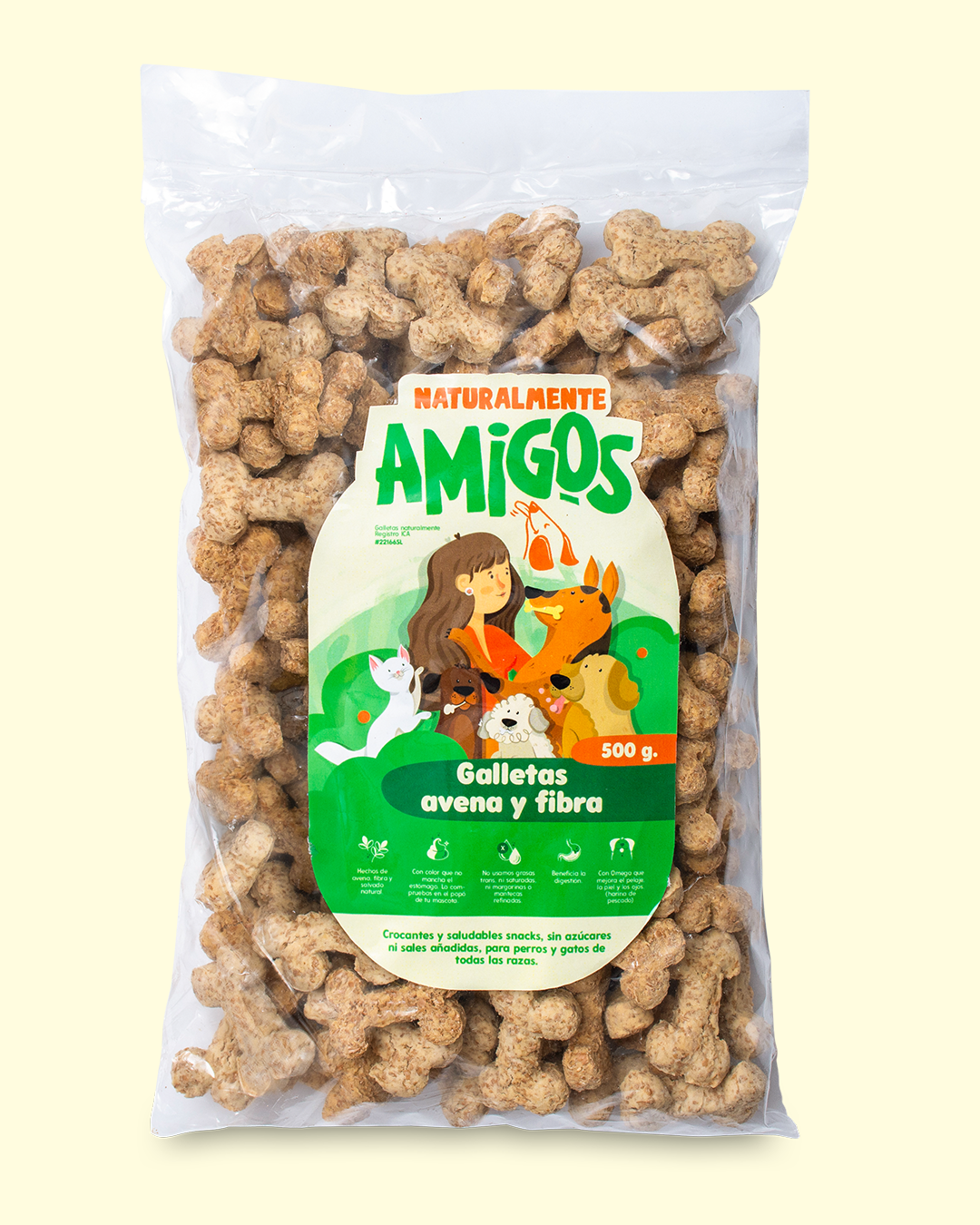 Galletas Naturales de Avena y Fibra para Perros | Snack con Omega 3