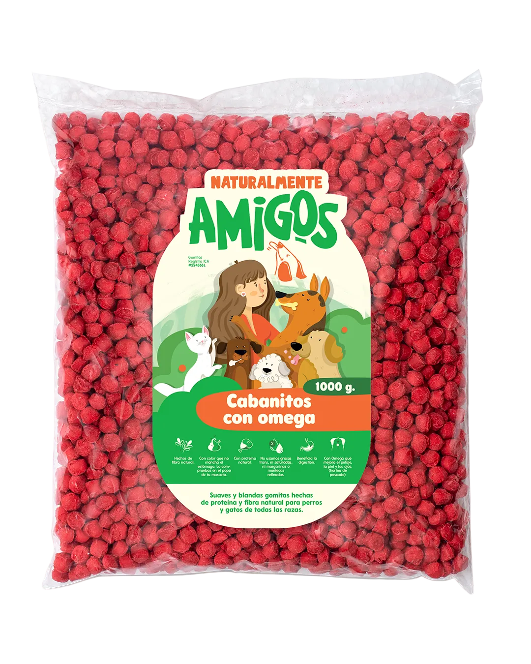 Cabanitos con Omega 3 y Proteína para Perros | Snack Natural para un Pelaje Brillante