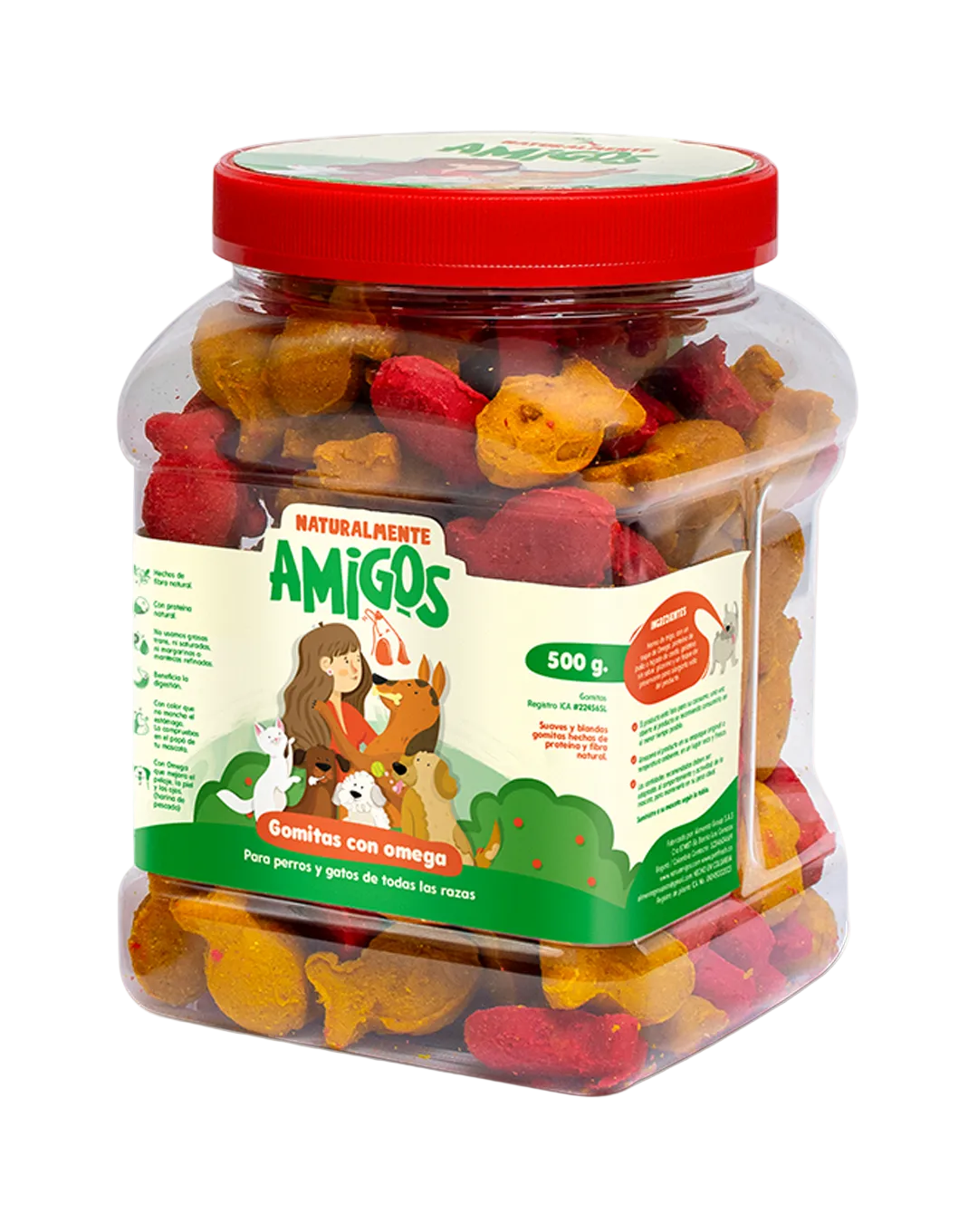Gomitas Naturales para Perros y Gatos con Omega 3 y Proteína | Snack  Saludable y Delicioso