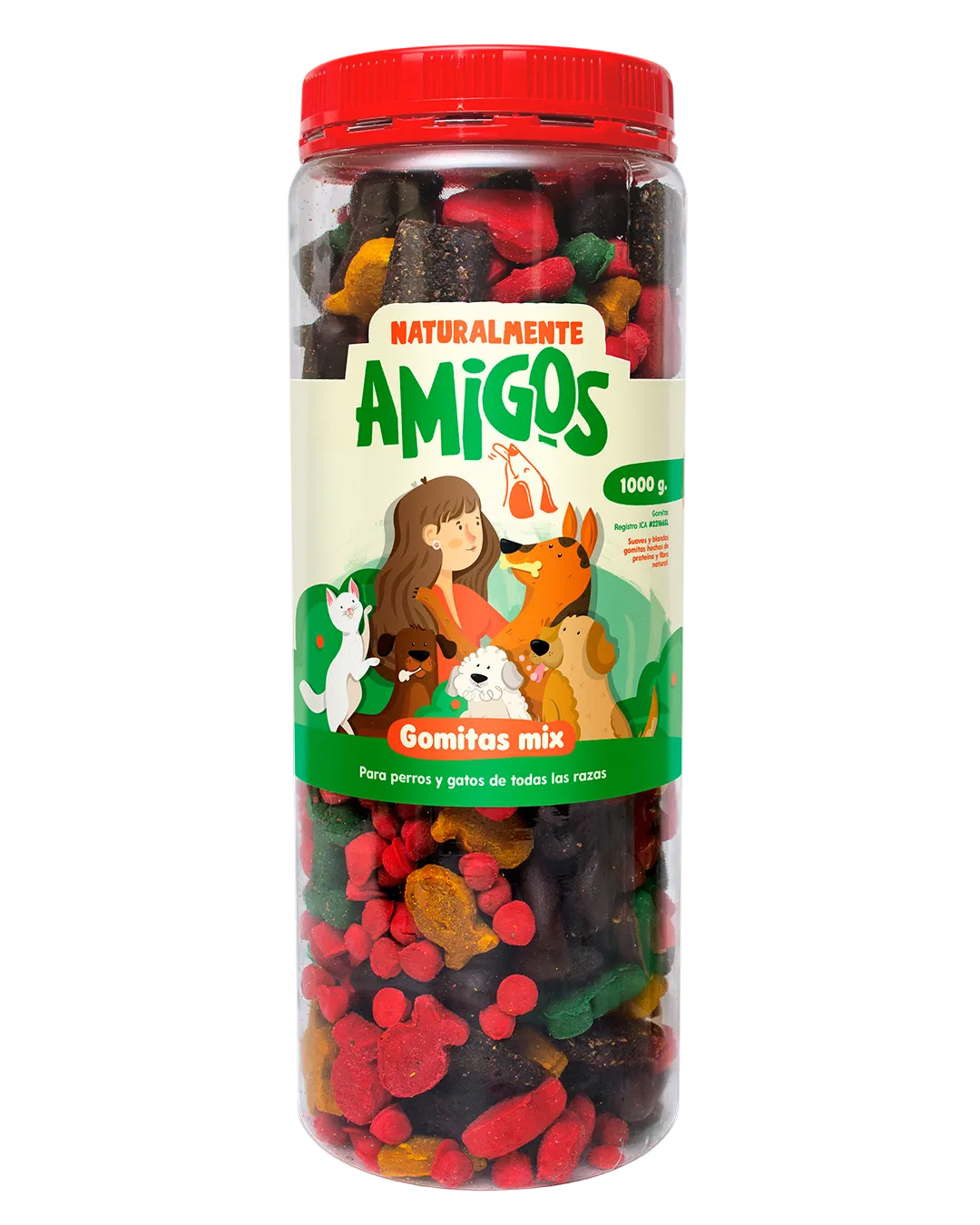 Gomitas Naturales para Perros y Gatos | Mix de Proteína y Fibra con Textura Suave
