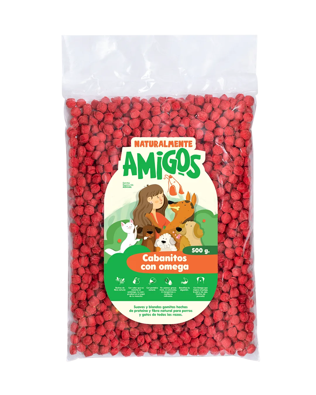 Cabanitos con Omega 3 y Proteína para Perros | Snack Natural para un Pelaje Brillante