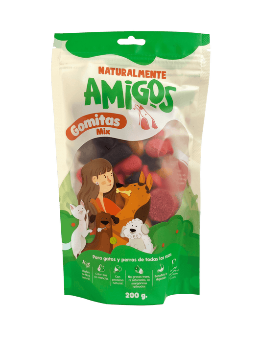 Gomitas Naturales para Perros y Gatos | Mix de Proteína y Fibra con Textura Suave