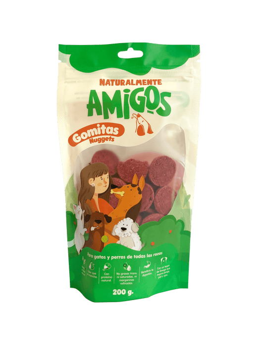 Gomitas Tipo Nuggets con Proteína y Fibra para Perros y Gatos | Snack Natural y Saludable