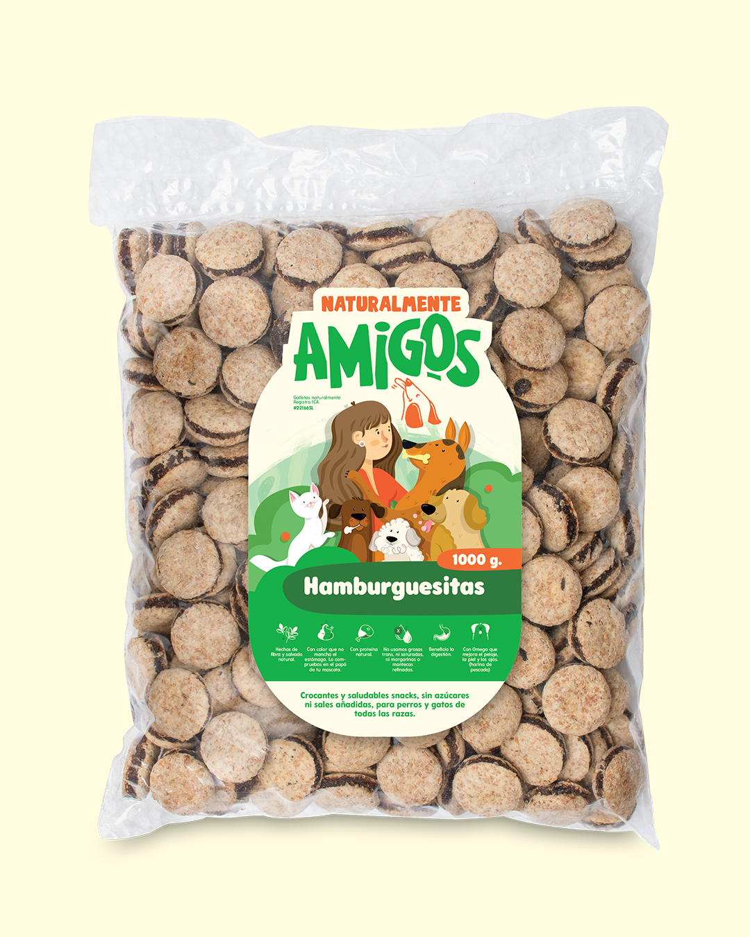 Hamburguestias Naturales para Perros | Snack con Proteína, Fibra y Omega 3