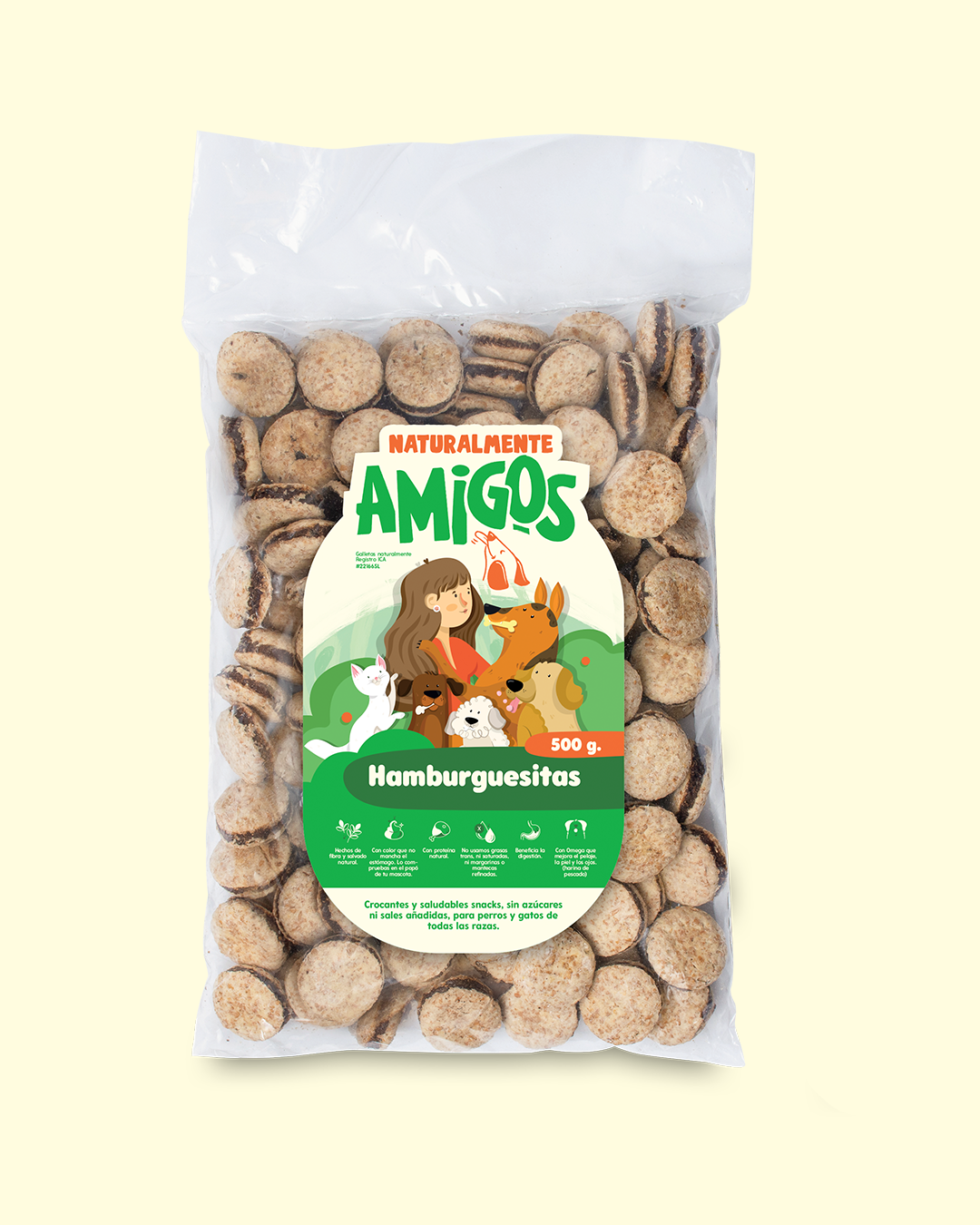 Hamburguestias Naturales para Perros | Snack con Proteína, Fibra y Omega 3