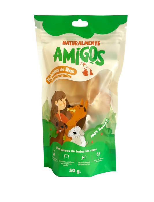 Hojuelas de res naturales y deshidratadas