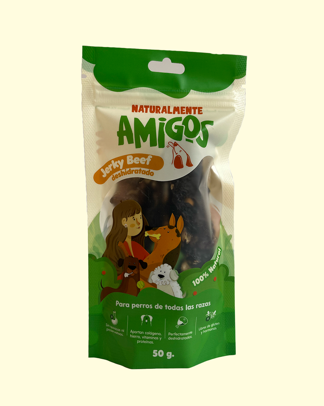 Jerky de Cerdo Natural Deshidratado para Perros | Snack Premium Alto en Proteína