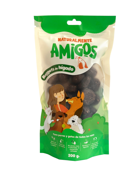 Nuggets Naturales de Hígado y Fibra para Perros | Con Omega 3