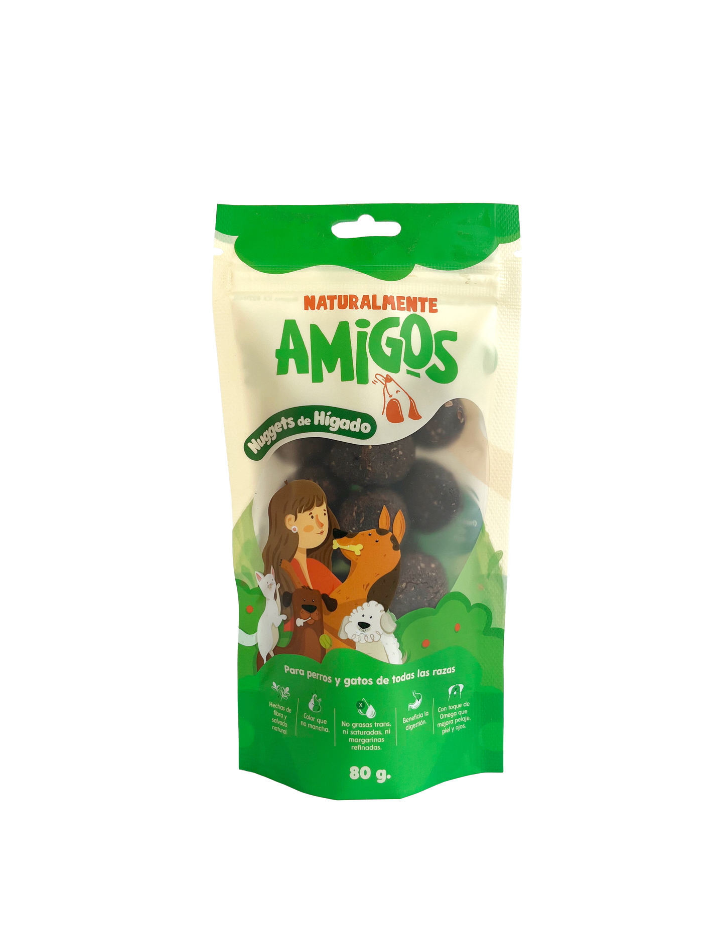 Nuggets Naturales de Hígado y Fibra para Perros | Con Omega 3
