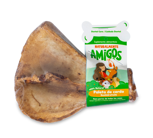 Hueso Paleta de Cerdo Deshidratada para Perros | Snack Natural, Masticable y Dental