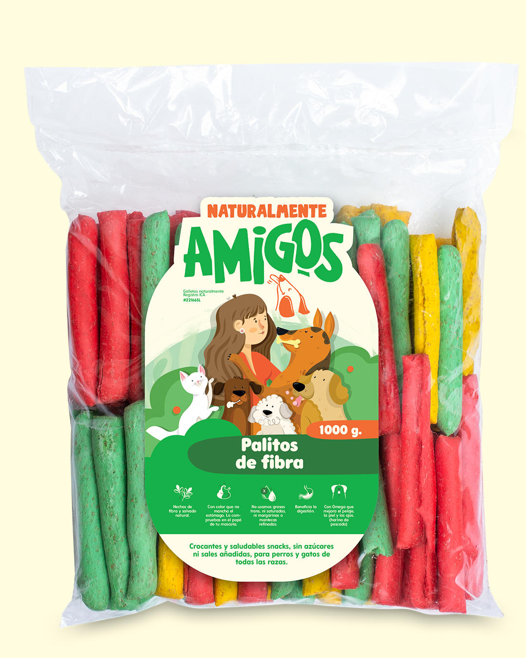 Palitos Naturales de Fibra y Salvado para Perros