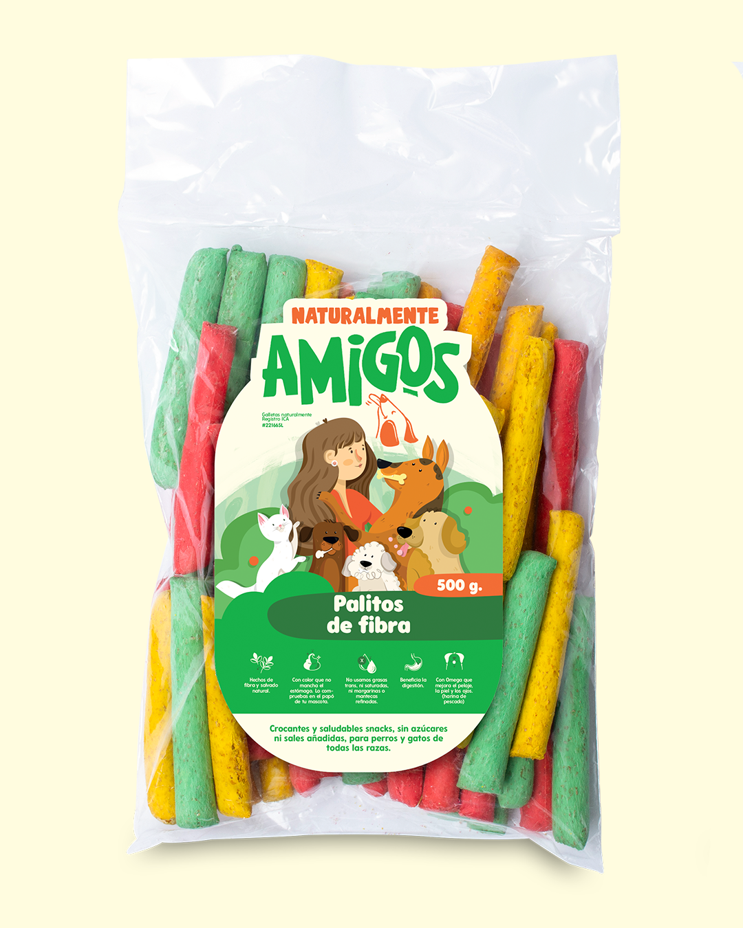 Palitos Naturales de Fibra y Salvado para Perros