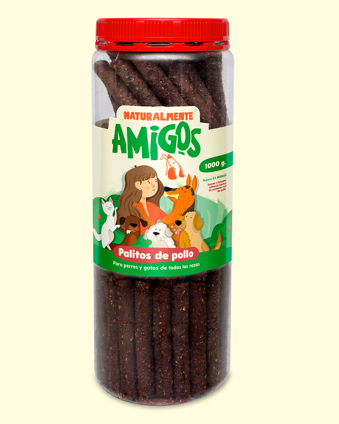 Palitos de pollo proteína natural para Perros