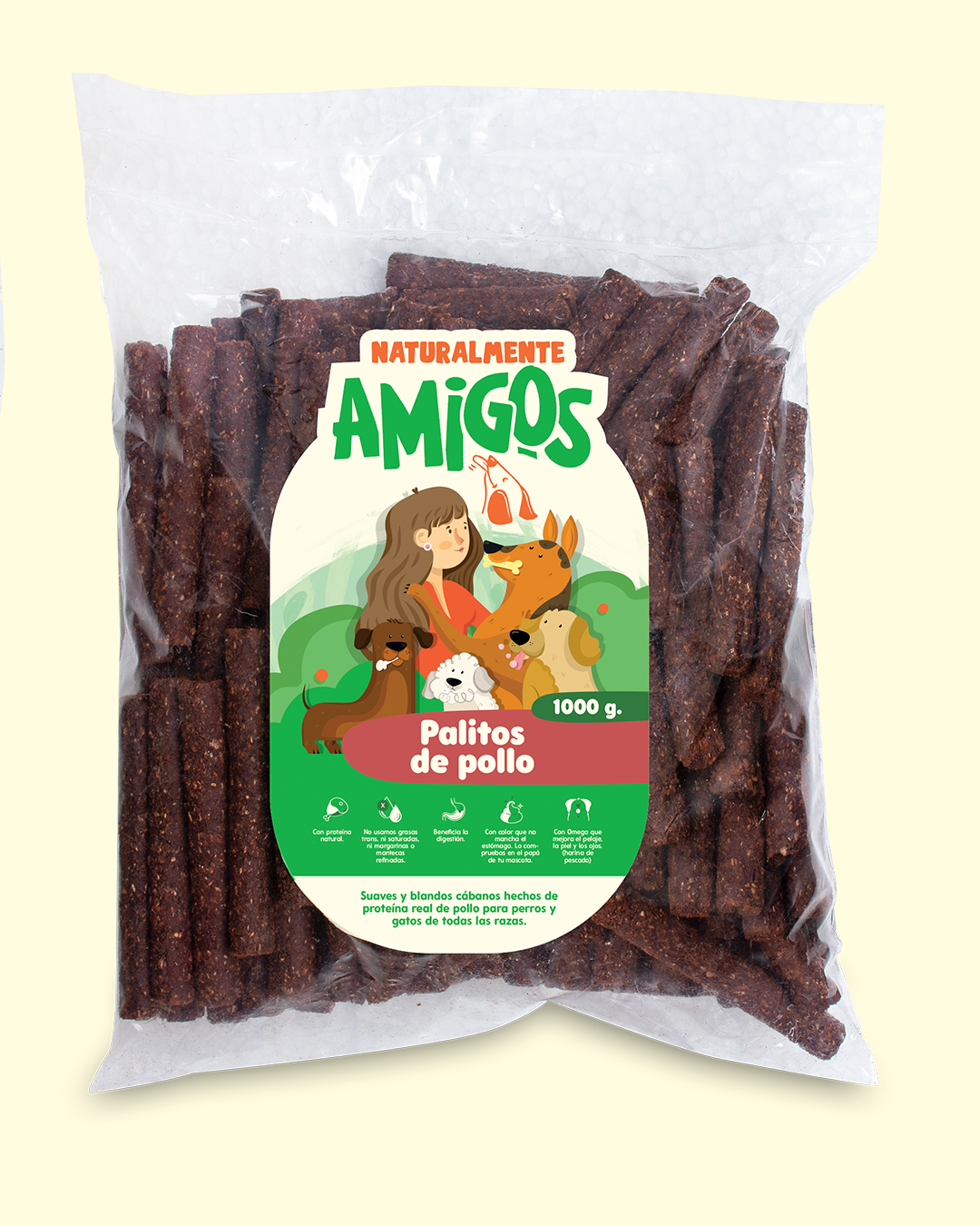 Palitos de pollo proteína natural para Perros