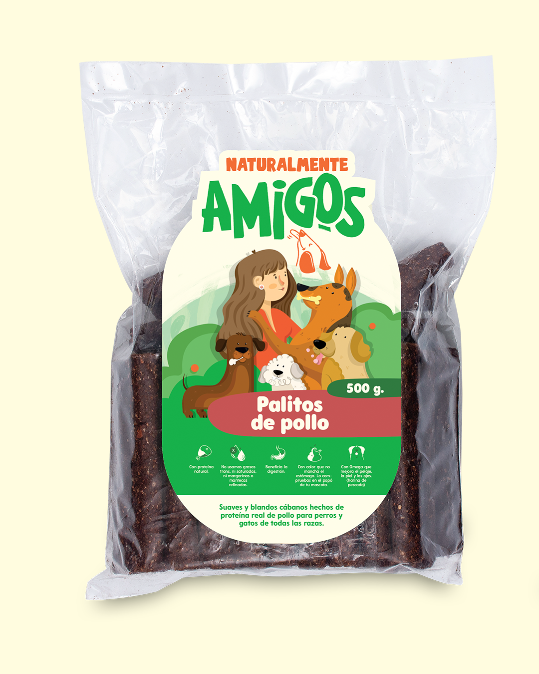 Palitos de pollo proteína natural para Perros