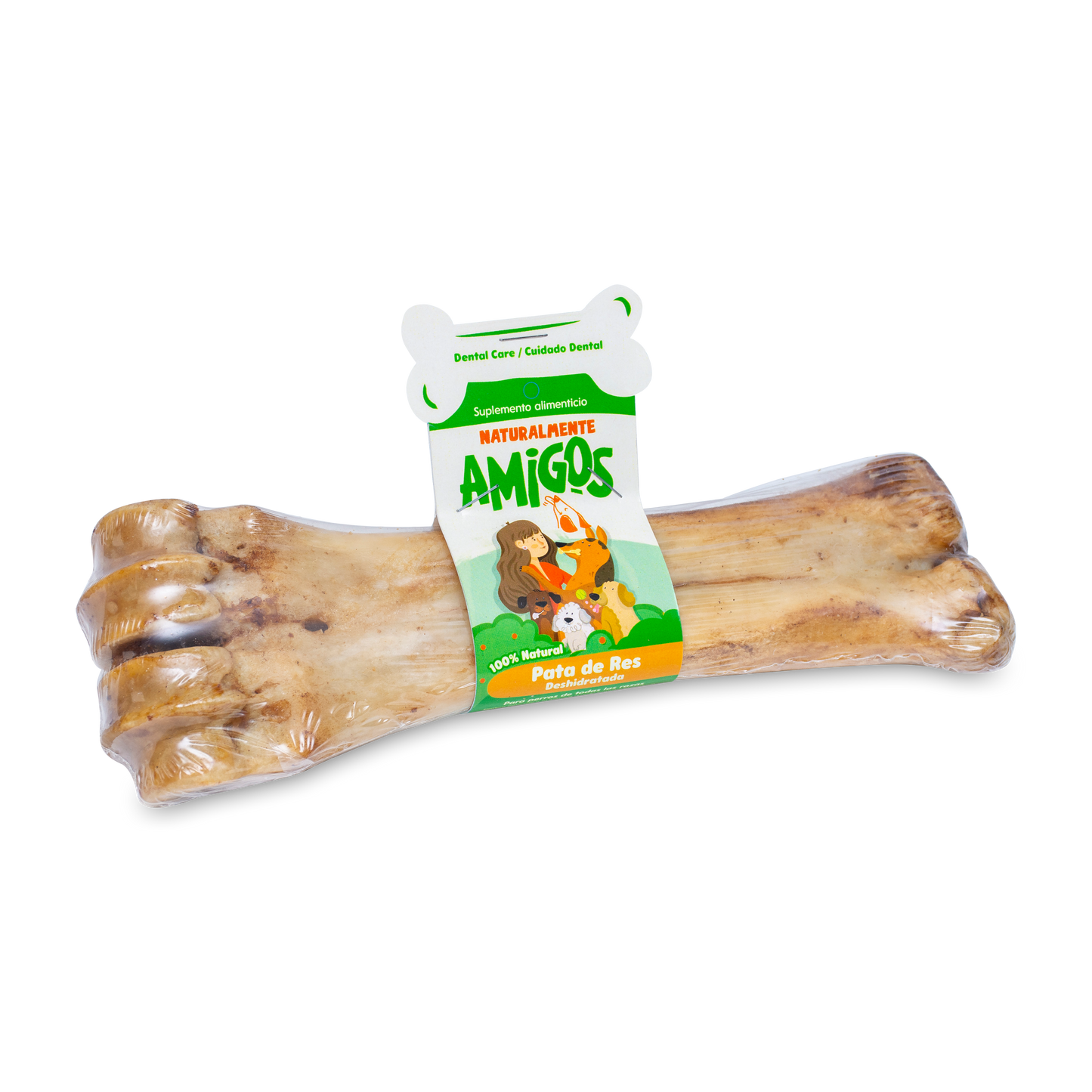Pata de Res Deshidratada para Perros | Hueso Natural, Resistente y Saludable