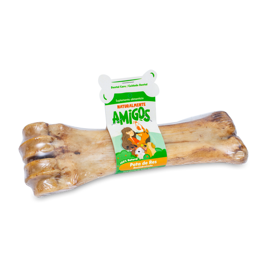 Pata de Res Deshidratada para Perros | Hueso Natural, Resistente y Saludable