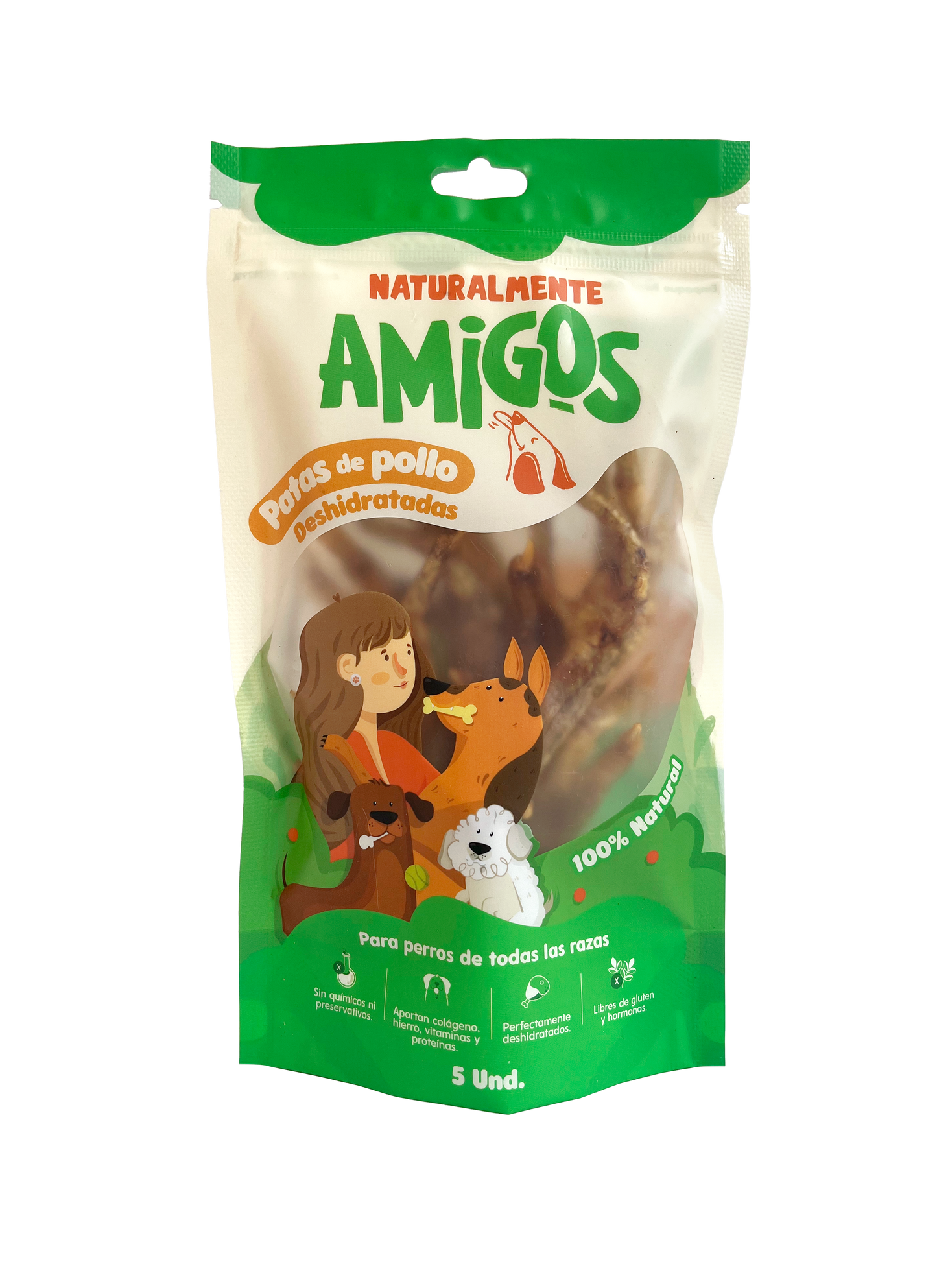 Patas de Pollo Deshidratadas para Perros | Snack Natural con Colágeno y Beneficios Dentales