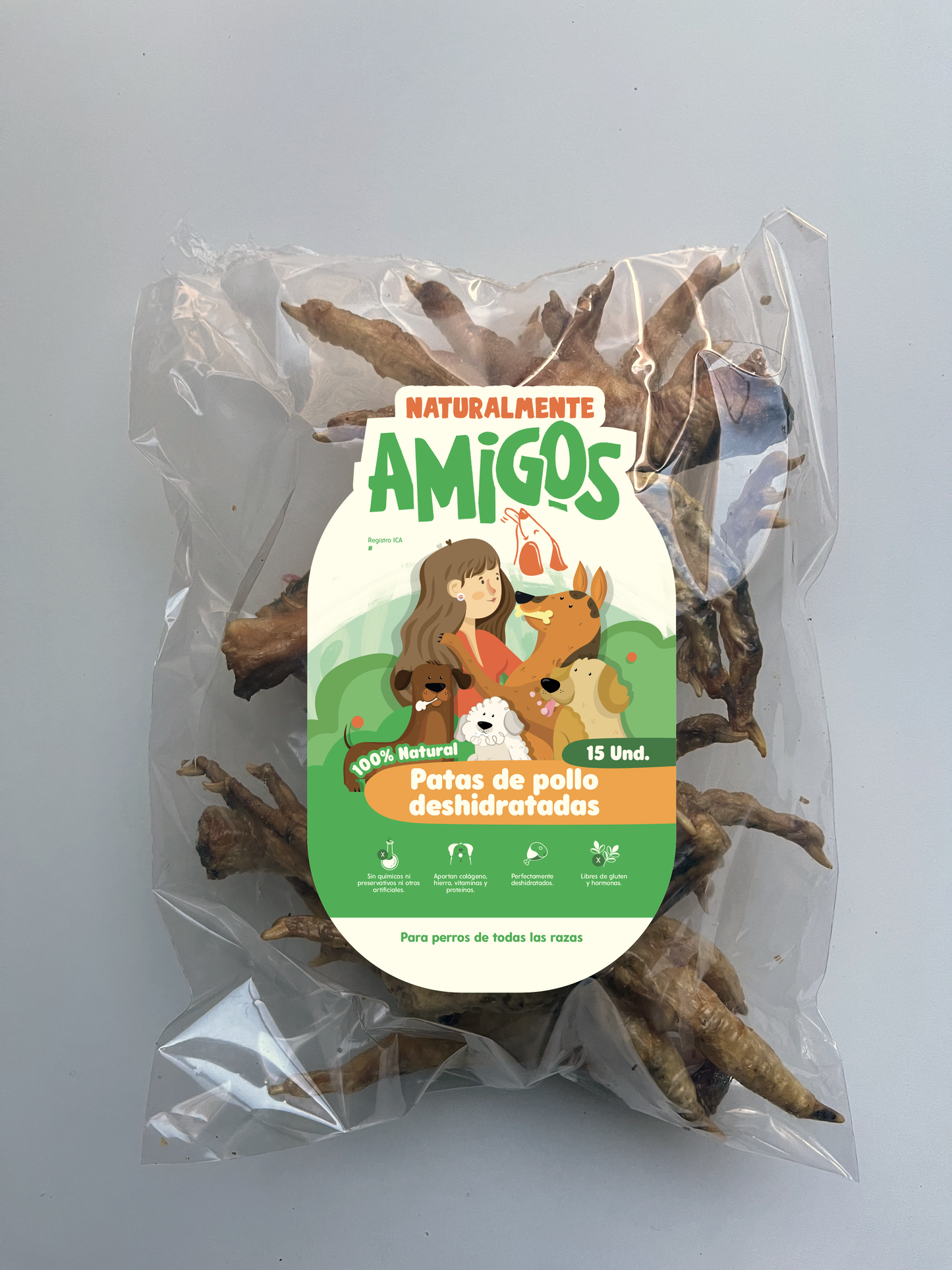 Patas de Pollo Deshidratadas para Perros | Snack Natural con Colágeno y Beneficios Dentales