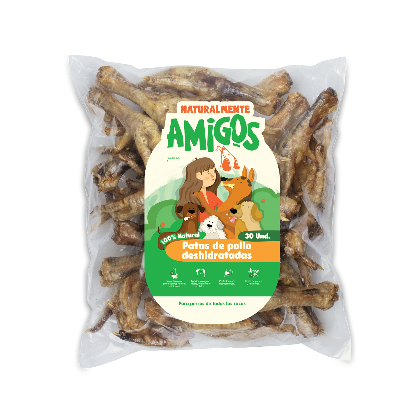 Patas de Pollo Deshidratadas para Perros | Snack Natural con Colágeno y Beneficios Dentales