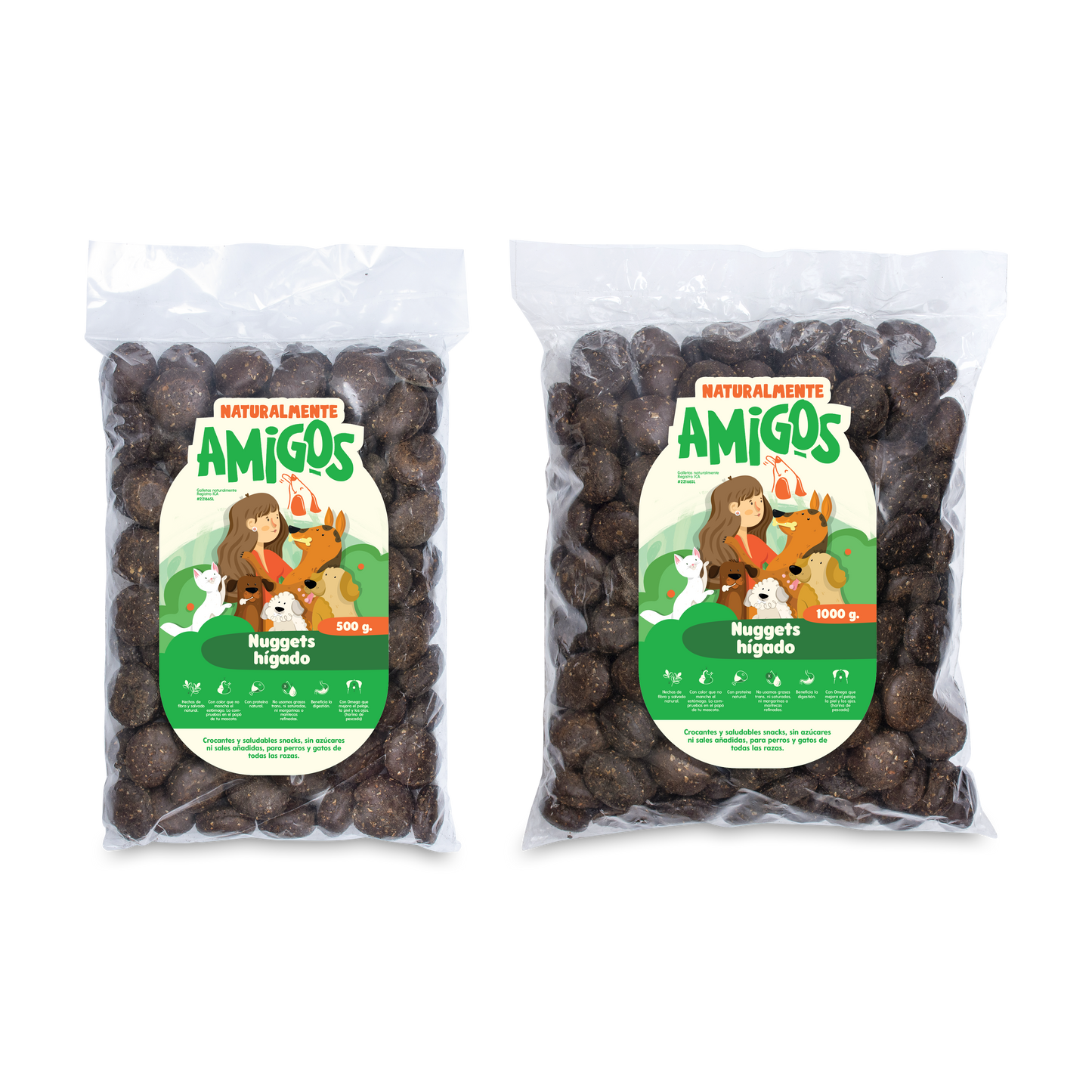Nuggets Naturales de Hígado y Fibra para Perros | Con Omega 3